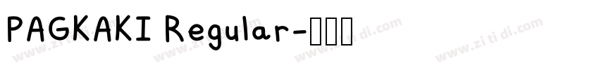 PAGKAKI Regular字体转换